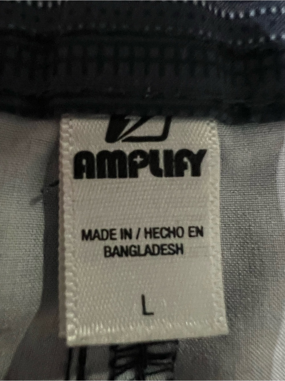 Amplify Hybrid Board Shorts Navy blue subtle windowpane Pattern Sz Large - Picture 4 of 5